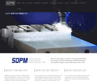 SDPM.com(San Diego Precision Machining) Screenshot