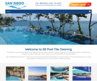 Sdpooltilecleaning.com(Home-SD Pool tile cleaning) Screenshot