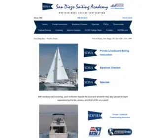 Sdsa.com(San Diego Sailing Academy) Screenshot