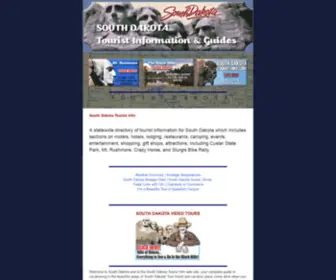 Sdtouristinfo.com(South Dakota Tourist Information Guide) Screenshot