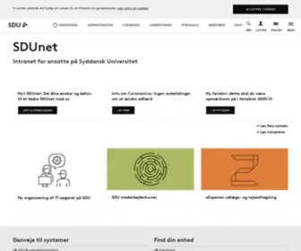 Sdunet.dk(Syddansk Universitets medarbejderportal) Screenshot