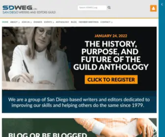 Sdweg.org(San Diego Writers and Editors Guild) Screenshot