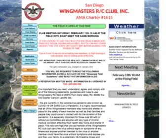 Sdwingmasters.com(San Diego Wingmasters R/C Club) Screenshot