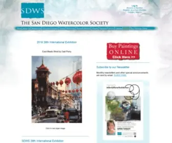 SDWS.org(San Diego Watercolor Society) Screenshot