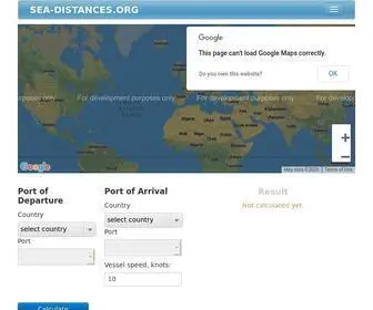 Sea-Distances.org(Distances) Screenshot