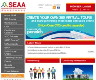 Seaa.org.sg(Singapore Estate Agents Association) Screenshot