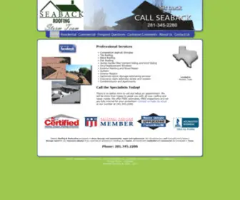 Seabackroofing.com(Seaback Roofing) Screenshot