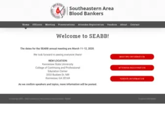Seabb.org(Southeastern Association of Blood Bankers) Screenshot