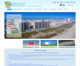 Seabreezebeachresort.com(Beachfront Vacation Condo Rentals (SPI)) Screenshot
