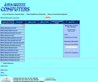Seabreezecomputers.com(Sea breeze computers in watsonvillehome page; price list; (831)) Screenshot