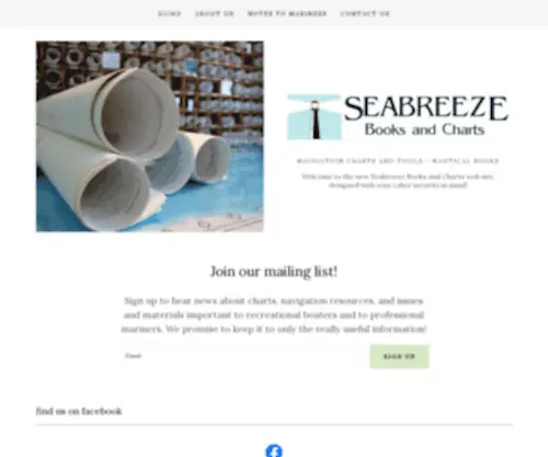 Seabreezenauticalbooks.com(Seabreeze Books and Charts) Screenshot