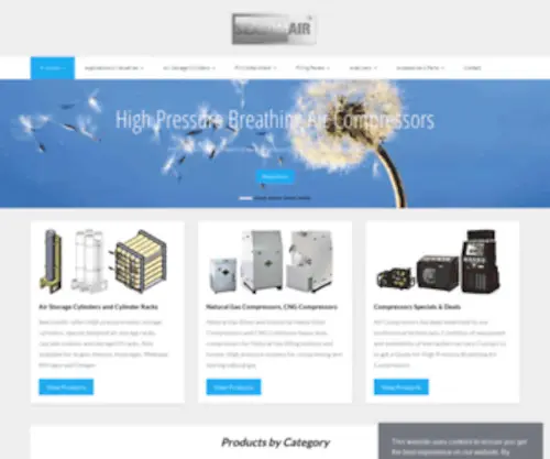 Seacomair.net(Air Compressors) Screenshot