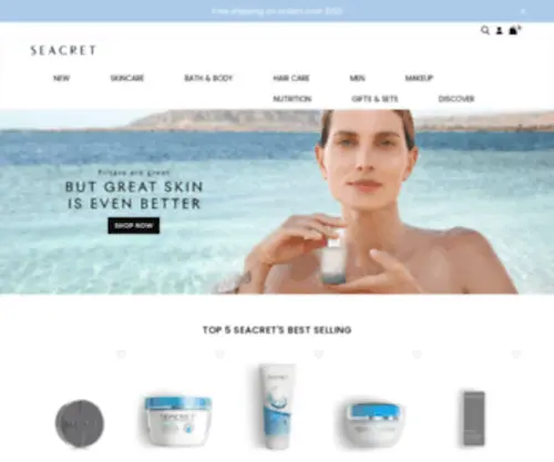 Seacret.com(Dead Sea Products) Screenshot
