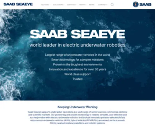 Seaeye.com(Saab Seaeye is the world's leading underwater e‐robotics (ROVs)) Screenshot