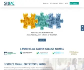 Seafac.org(Seattle Food Allergy Consortium) Screenshot