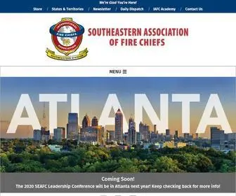 Seafc.org(Southeastern Association of Fire Chiefs) Screenshot