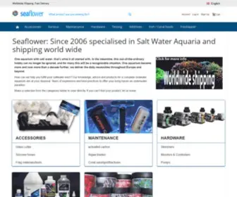 Seaflowerstore.com(Seaflower The #1 Webshop For Aquarium Products) Screenshot