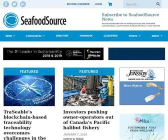 Seafoodsource.com(International seafood news) Screenshot