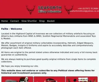 Seaforthmilitaria.com(Seaforth Military Collectables) Screenshot