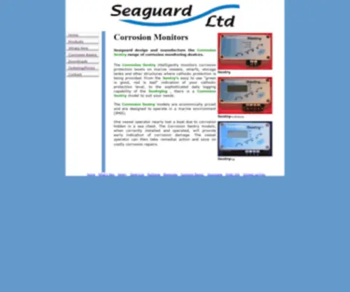 Seaguard.co.nz(Corrosion monitors from Seaguard makers of Sentry loggers) Screenshot