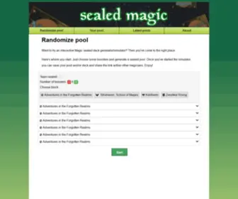 Sealedmagic.se(Sealed Magic) Screenshot