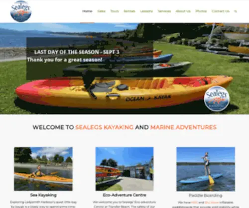 Sealegskayaking.com(Sealegs Kayaking) Screenshot