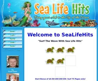 Sealifehits.com(Free Traffic Exchange) Screenshot