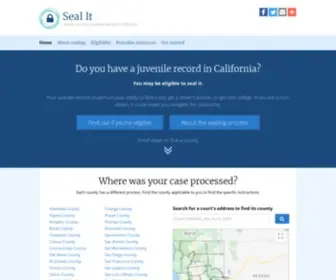 Sealitca.org(How to seal your juvenile record in California) Screenshot