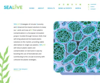 Sealive.eu(Circular Economy & Advanced Bio) Screenshot