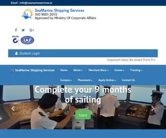 Seamarineservices.in(Seamarine Shipping Service) Screenshot