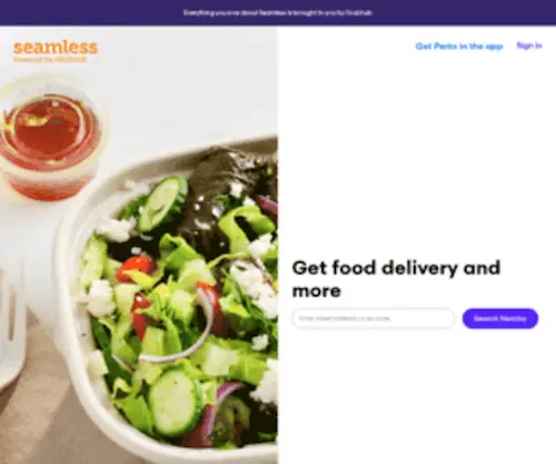 Seamless.com(Prepare your taste buds) Screenshot
