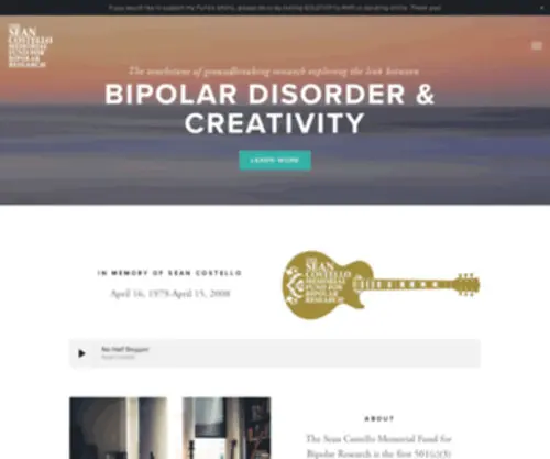 Seancostellofund.org(The Sean Costello Memorial Fund for Bipolar Research) Screenshot