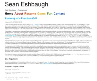 Seaneshbaugh.com(Seaneshbaugh) Screenshot