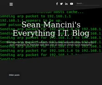 Seanmancini.com(Sean Mancini's Everything I.T) Screenshot