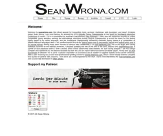 Seanwrona.com(Sean Wrona) Screenshot