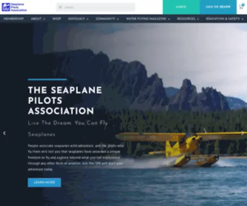 Seaplanes.org(The Seaplane Foundation) Screenshot