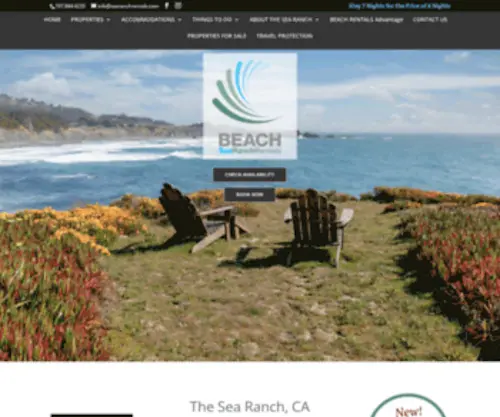 Searanchrentals.com(The sea ranch) Screenshot