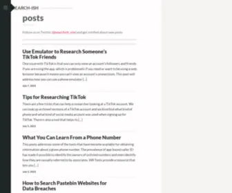 Search-ISH.com(A site about internet research) Screenshot