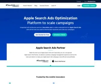 Searchads.com(Apple Search Ads Optimization Platform) Screenshot