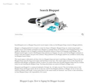 Searchblogspot.com(Blogspot Blog Search) Screenshot
