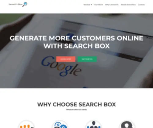 Searchboxagency.com(Search Box Is Internet Marketing Done Right) Screenshot