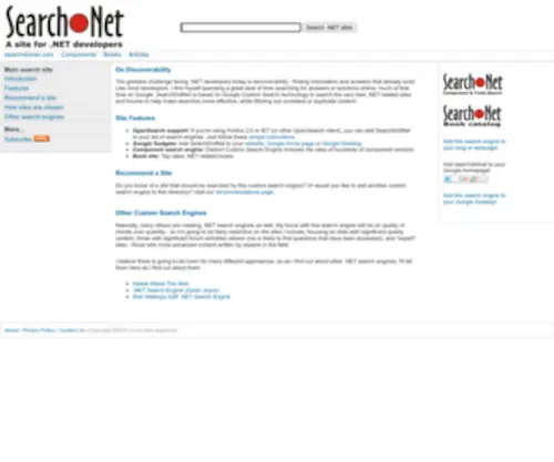 Searchdotnet.com(DotNet Developers Search) Screenshot
