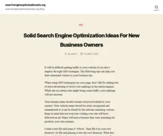 Searchengineoptimizationads.org(Blog) Screenshot