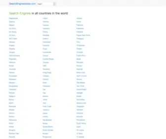 Searchenginesindex.com(Search Engines in all Countries in the World) Screenshot