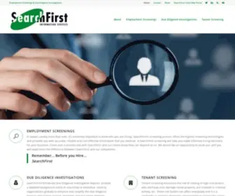 Searchfirst.com(Employment Screenings & Due Diligence Investigations) Screenshot