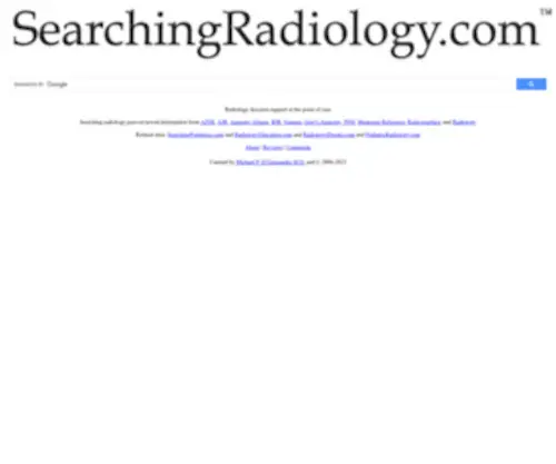 Searchingradiology.com(Radiology Decision Support at the Point of Care) Screenshot