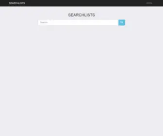 Searchlists.net(Popular Search Topics) Screenshot