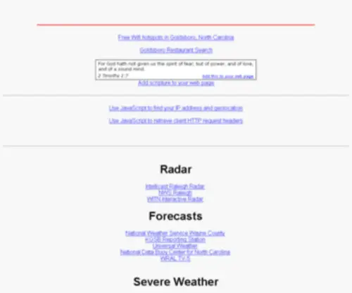 Searchnc.com(North Carolina Weather Resources) Screenshot