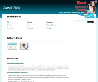 Searchpicks.com(Best Websites From Around The World) Screenshot
