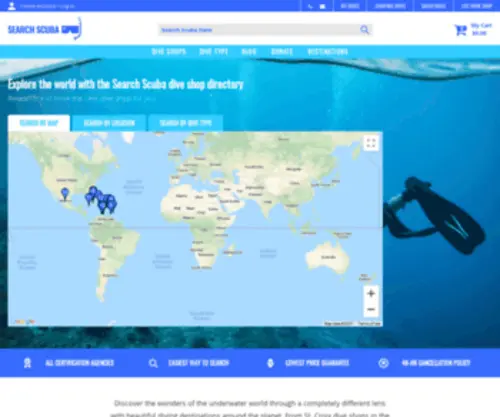 Searchscuba.com(Search Scuba) Screenshot